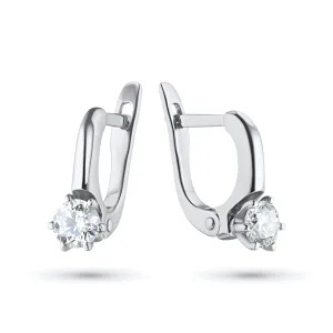 Серьги из белого золота с бриллиантами
