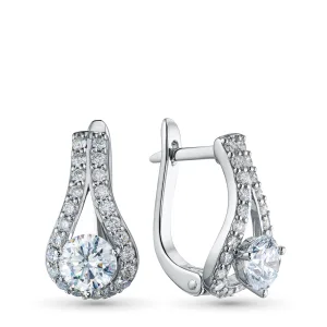 Серьги из белого золота