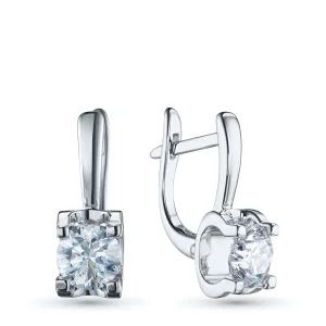 Серьги из белого золота
