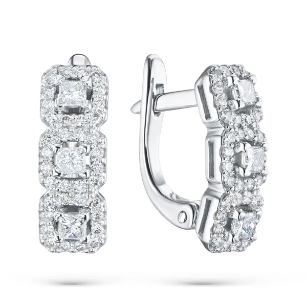 Серьги из белого золота