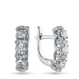 Серьги из белого золота