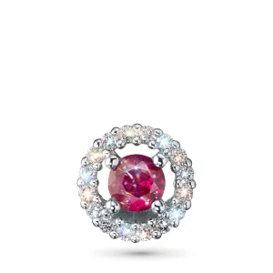 Подвеска из серебра с рубином