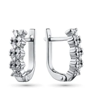 Серьги из белого золота с бриллиантами