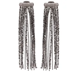 Серьги из стекла и серебра пробы 925 BRUNELLO CUCINELLI