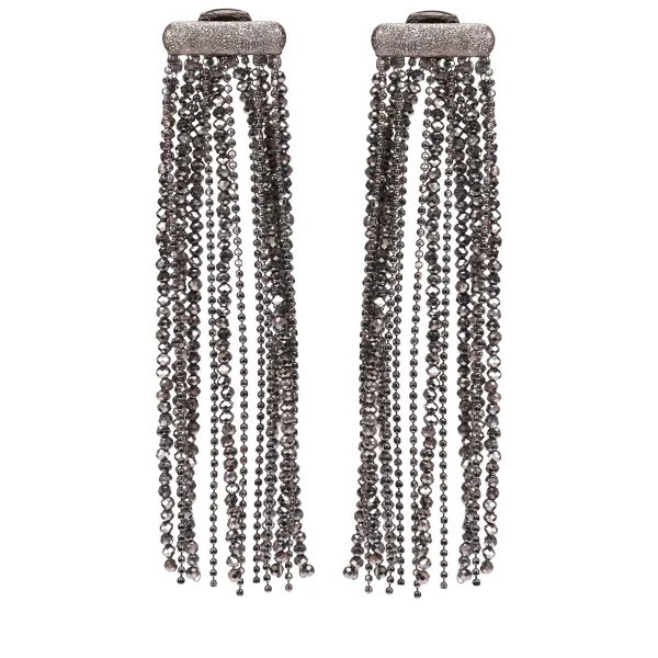 Серьги из стекла и серебра пробы 925 BRUNELLO CUCINELLI
