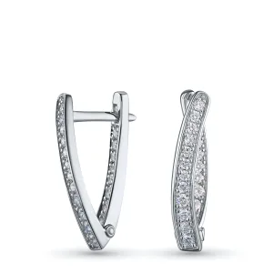 Серьги из белого золота