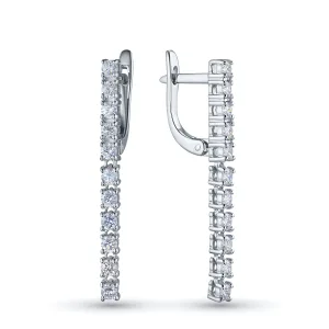 Серьги из белого золота