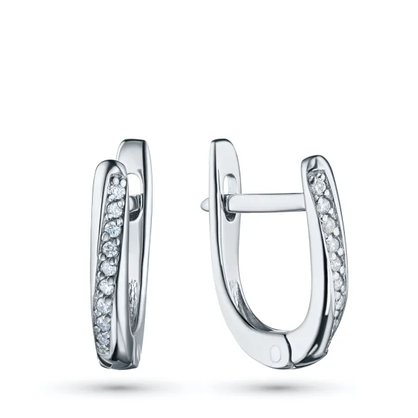 Серьги из серебра с бриллиантами