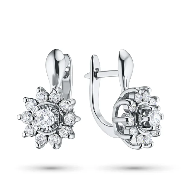 Серьги из белого золота