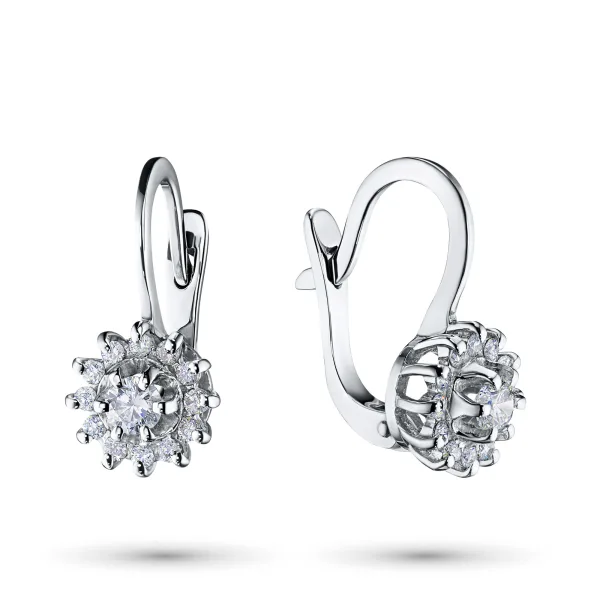 Серьги из белого золота