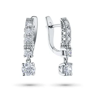 Серьги из белого золота с бриллиантами