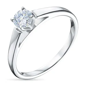 Классическое кольцо из белого золота