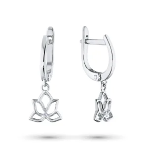 Серьги из серебра с бриллиантами