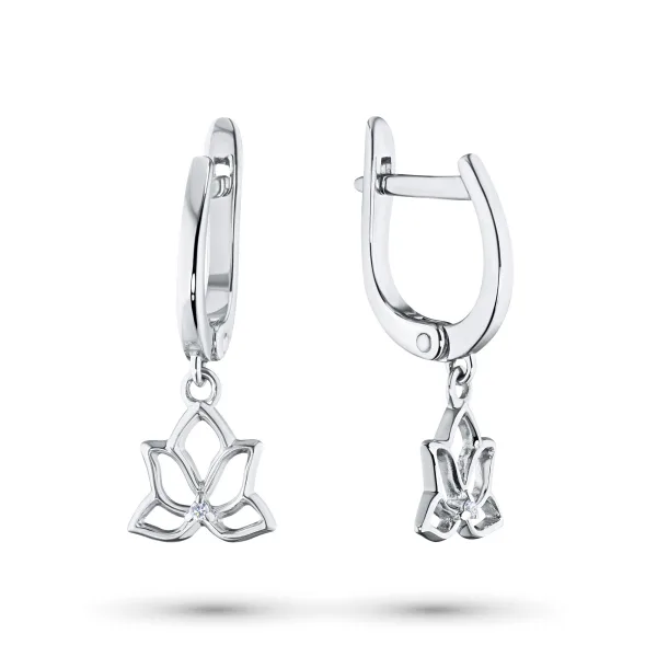 Серьги из серебра с бриллиантами