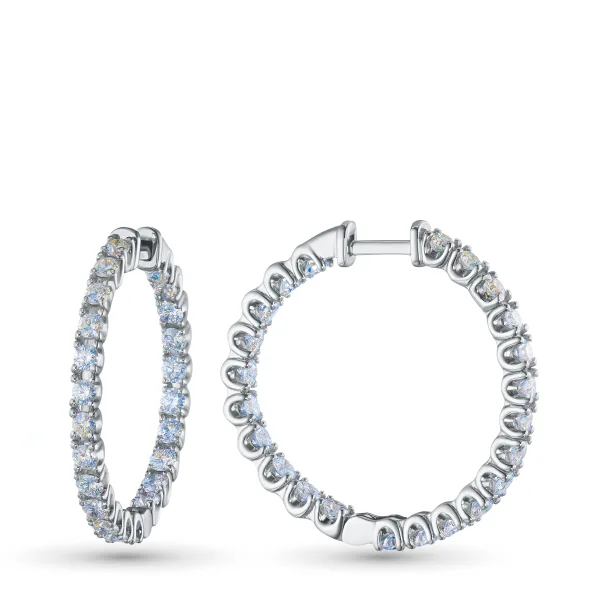 Серьги из белого золота