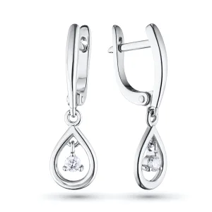 Серьги из серебра с бриллиантами