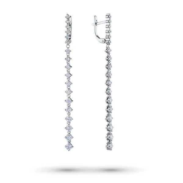Серьги из белого золота
