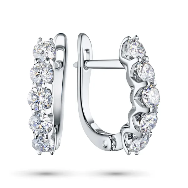 Серьги из белого золота с бриллиантами