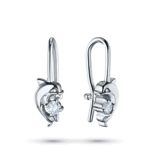 Серьги из серебра с бриллиантами