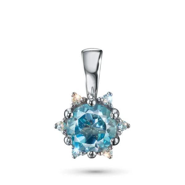Подвеска из белого золота с топазом