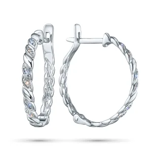 Серьги из белого золота