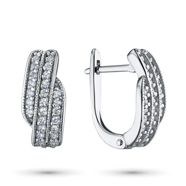 Серьги из белого золота