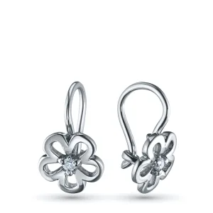 Серьги из серебра с бриллиантами