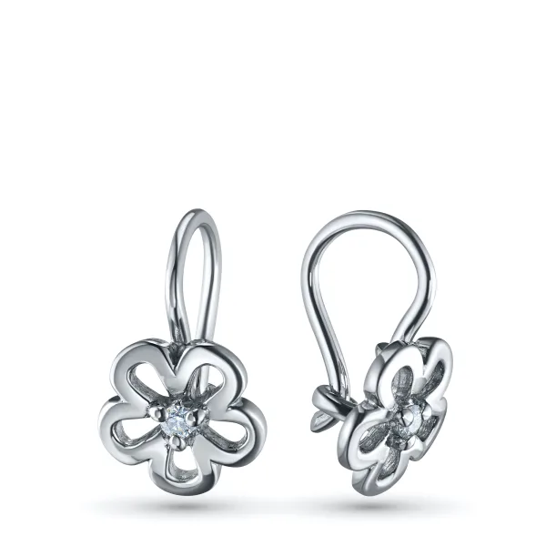 Серьги из серебра с бриллиантами